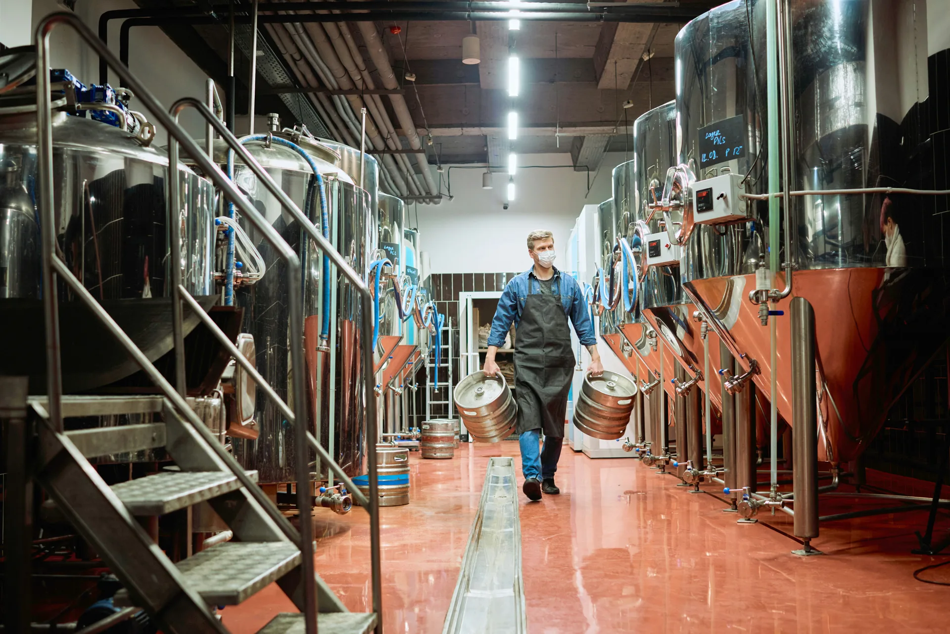 urethane concrete floor in a Las Vegas brewery