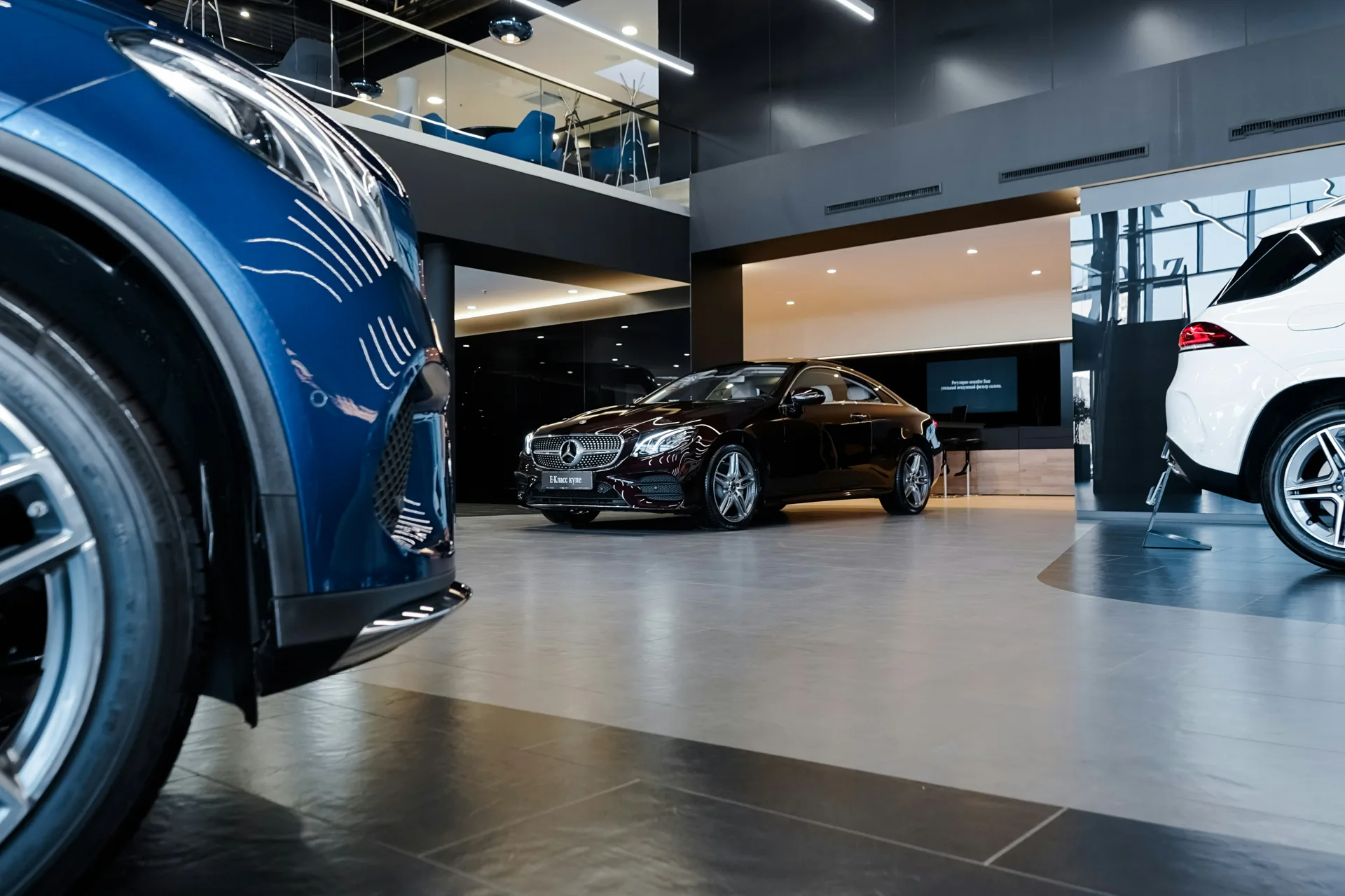polished concrete showroom floor in a Las Vegas retail space