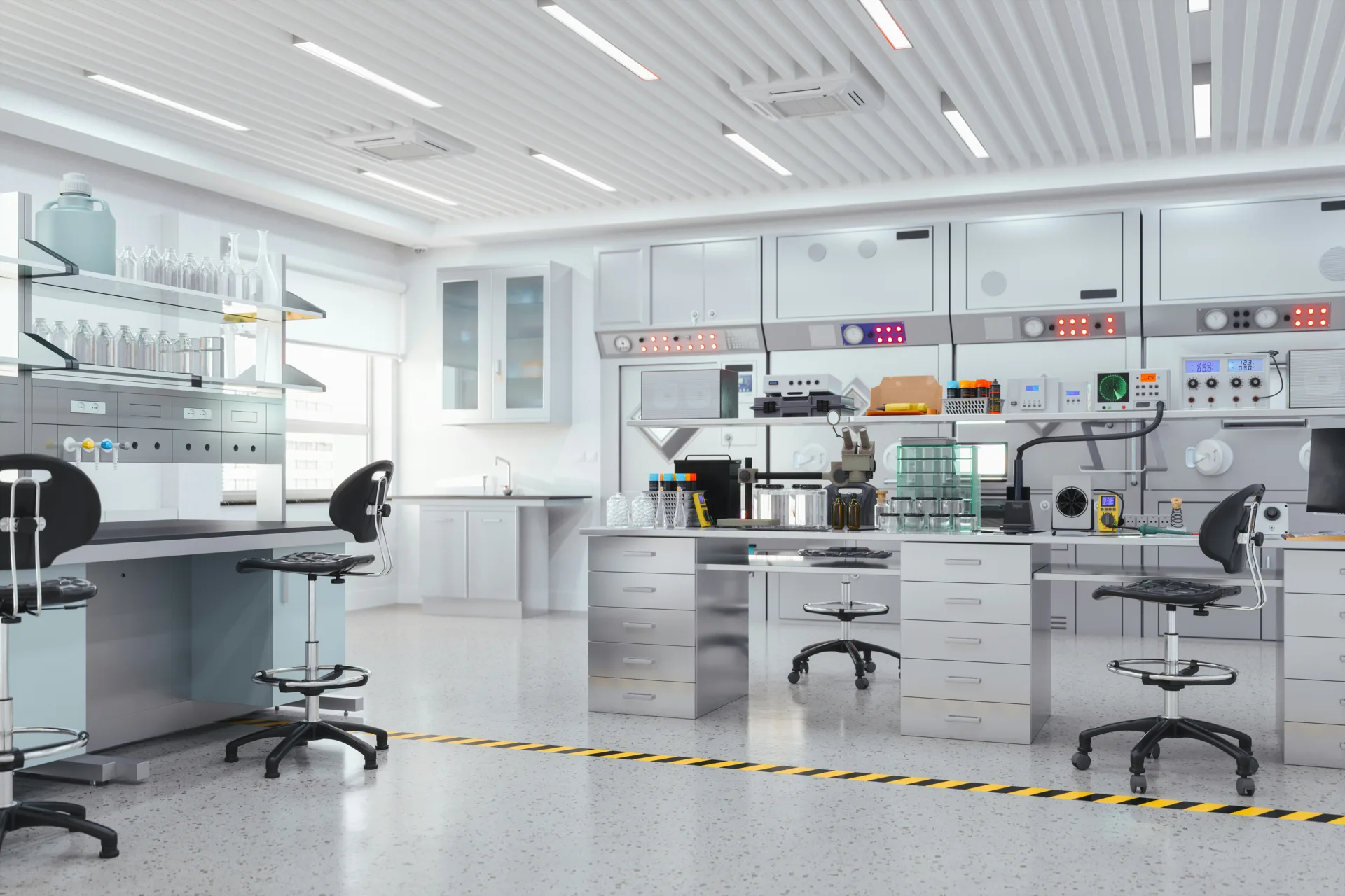 clean room concrete floor in a Las Vegas sealed-process facility