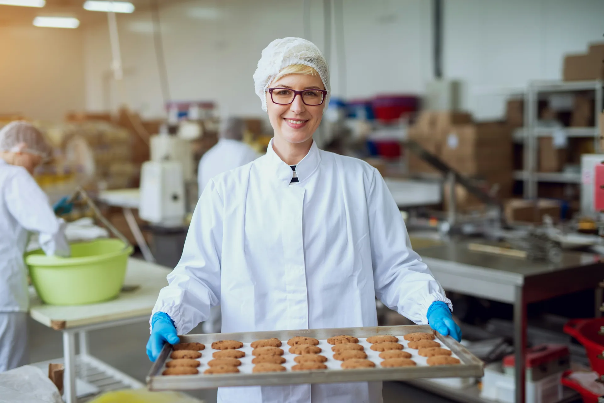 food processing worker on a seamless concrete floor in Las Vegas