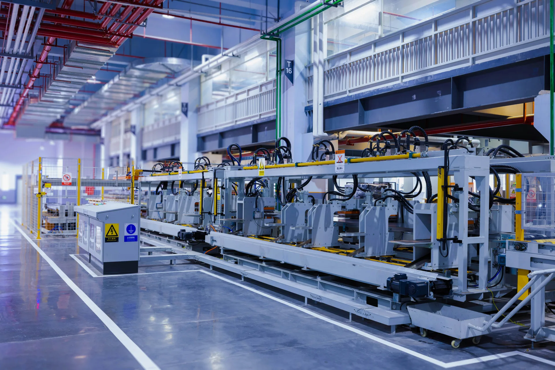 polished concrete floor on a Las Vegas manufacturing conveyor line