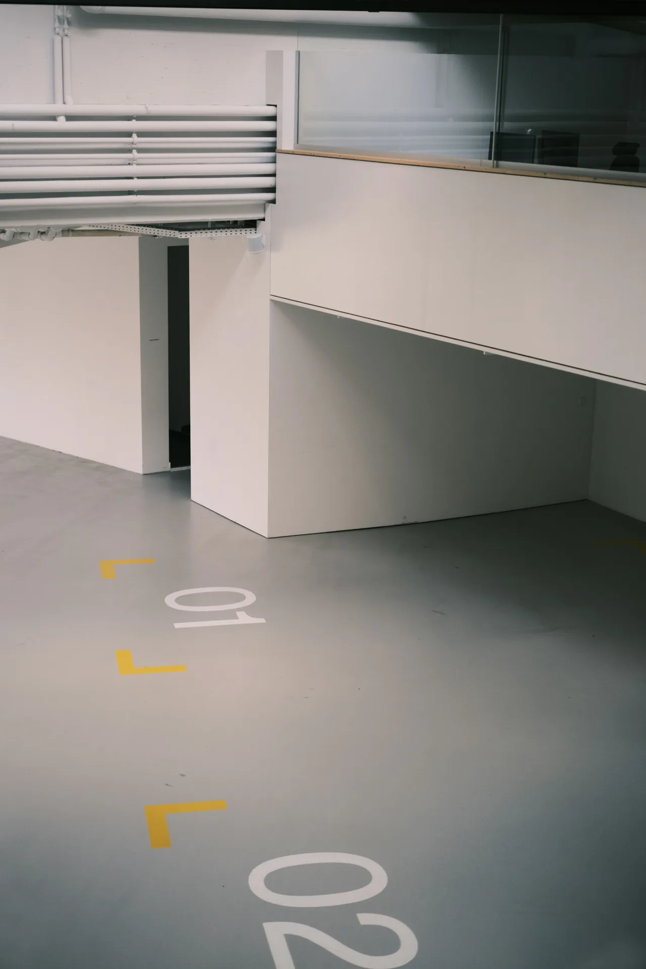 coated warehouse floor with line marking in a Las Vegas facility