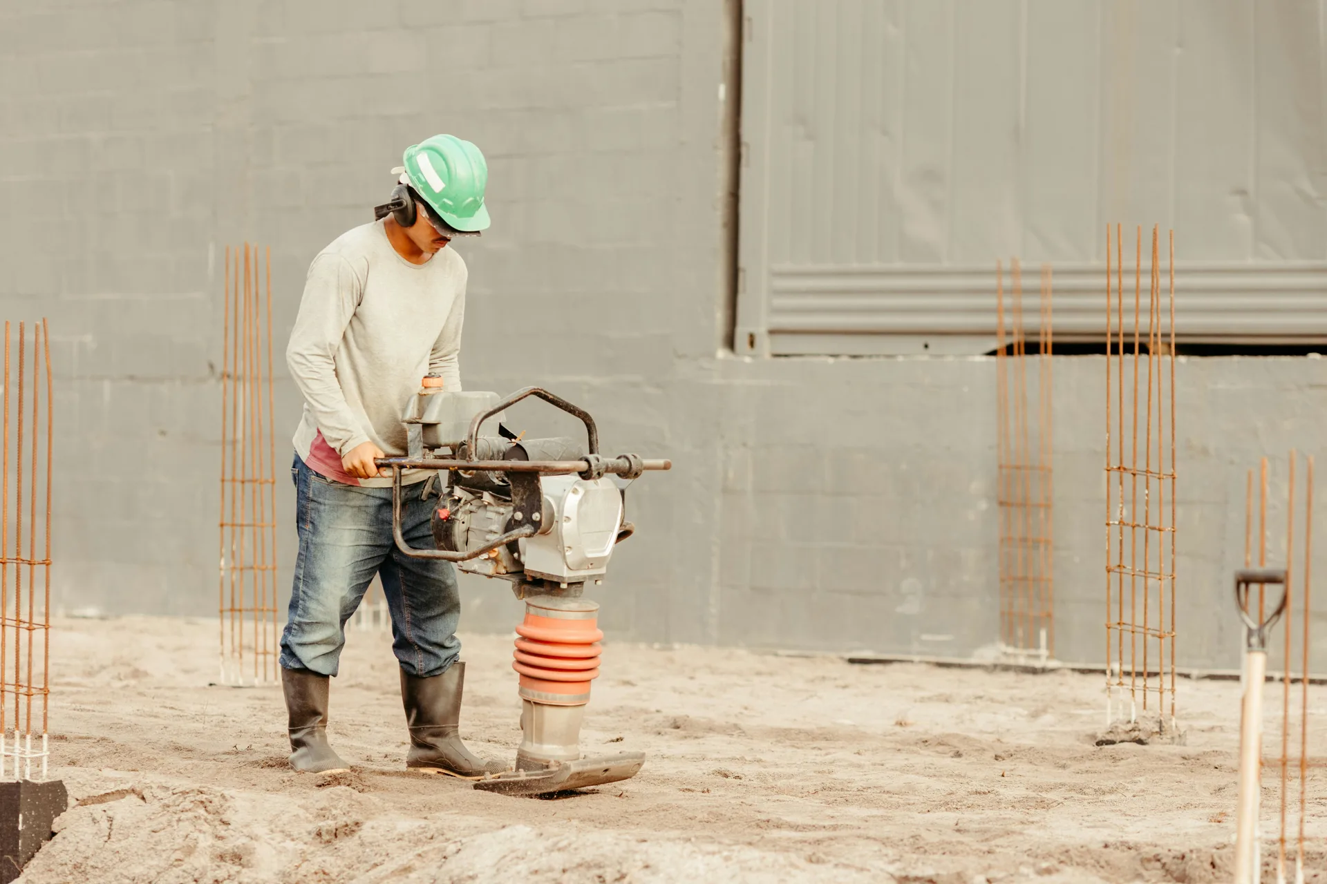 base prep before a driveway repair pour in Las Vegas