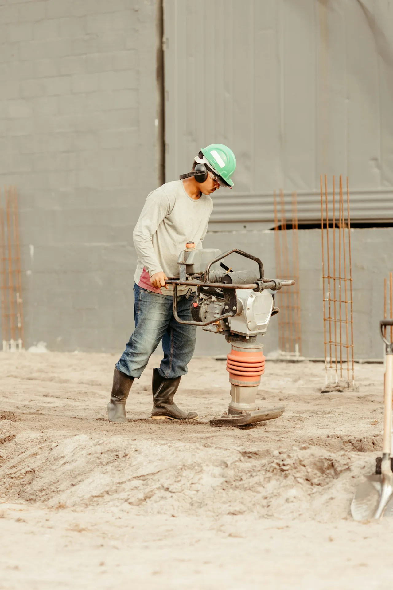 sub-grade prep before a concrete pour calculated by volume in Las Vegas