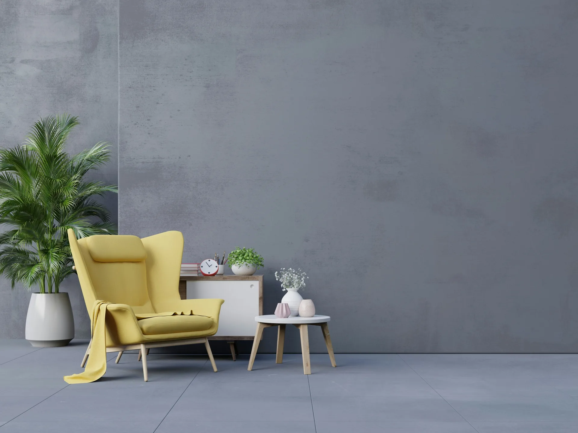 concrete feature surface in a modern Las Vegas interior