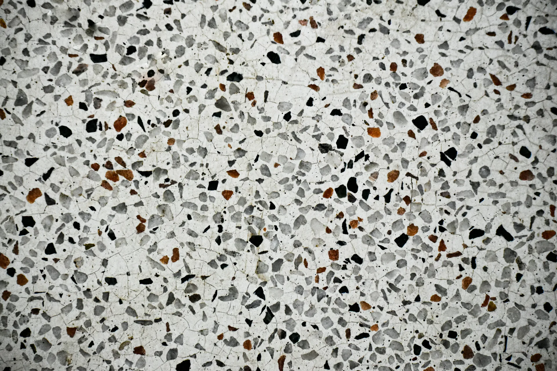 close-up of exposed aggregate concrete texture in Las Vegas