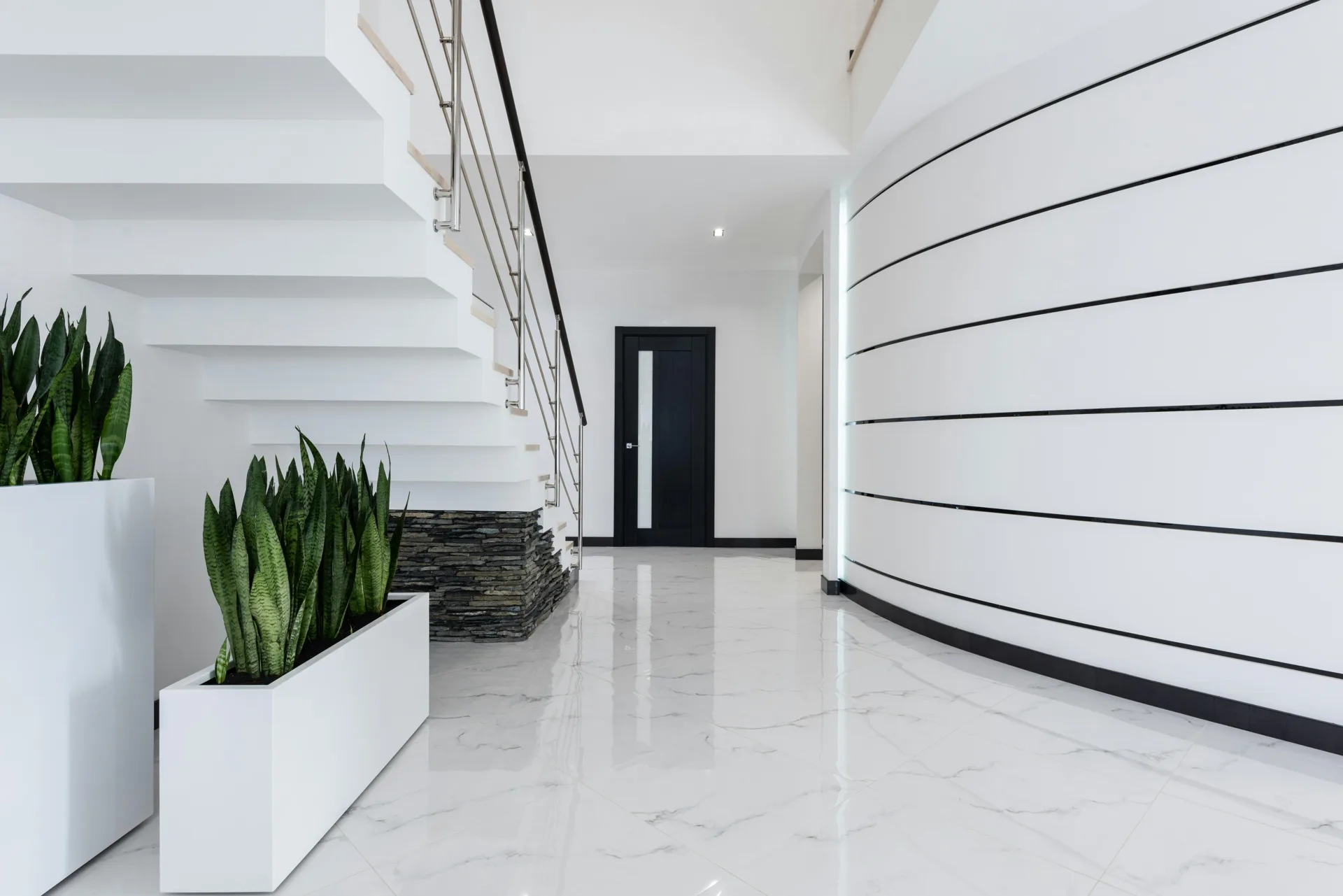 finished basement floor in a Las Vegas home, polished and flat