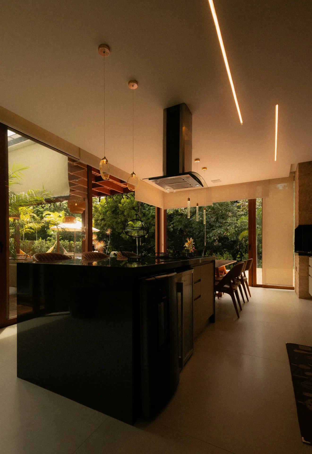 polished concrete floor in a modern Las Vegas kitchen
